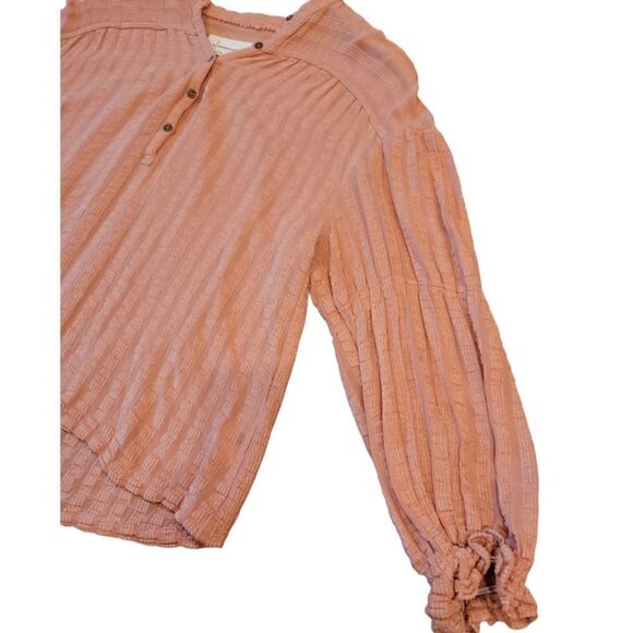 Anthropologie
Coral Gauzy Semi Sheer Ballon Longsleeve Top XS - Picture 5 of 11